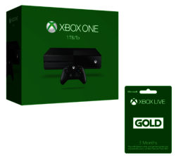 Microsoft Xbox One & Xbox LIVE Gold Membership 3 Month Subscription 1 TB Bundle